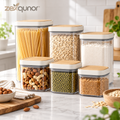zexqunor™ Bamboo Lid Food Storage Container Set