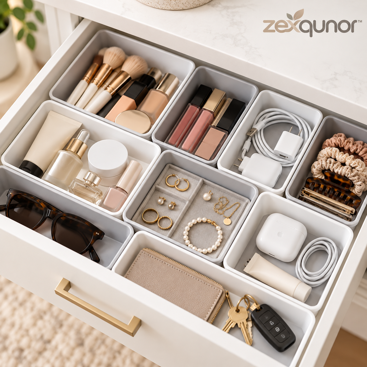 zexqunor™ Modular Drawer Organizer Set