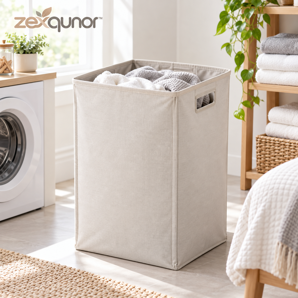 zexqunor™ Foldable Fabric Laundry Storage Basket