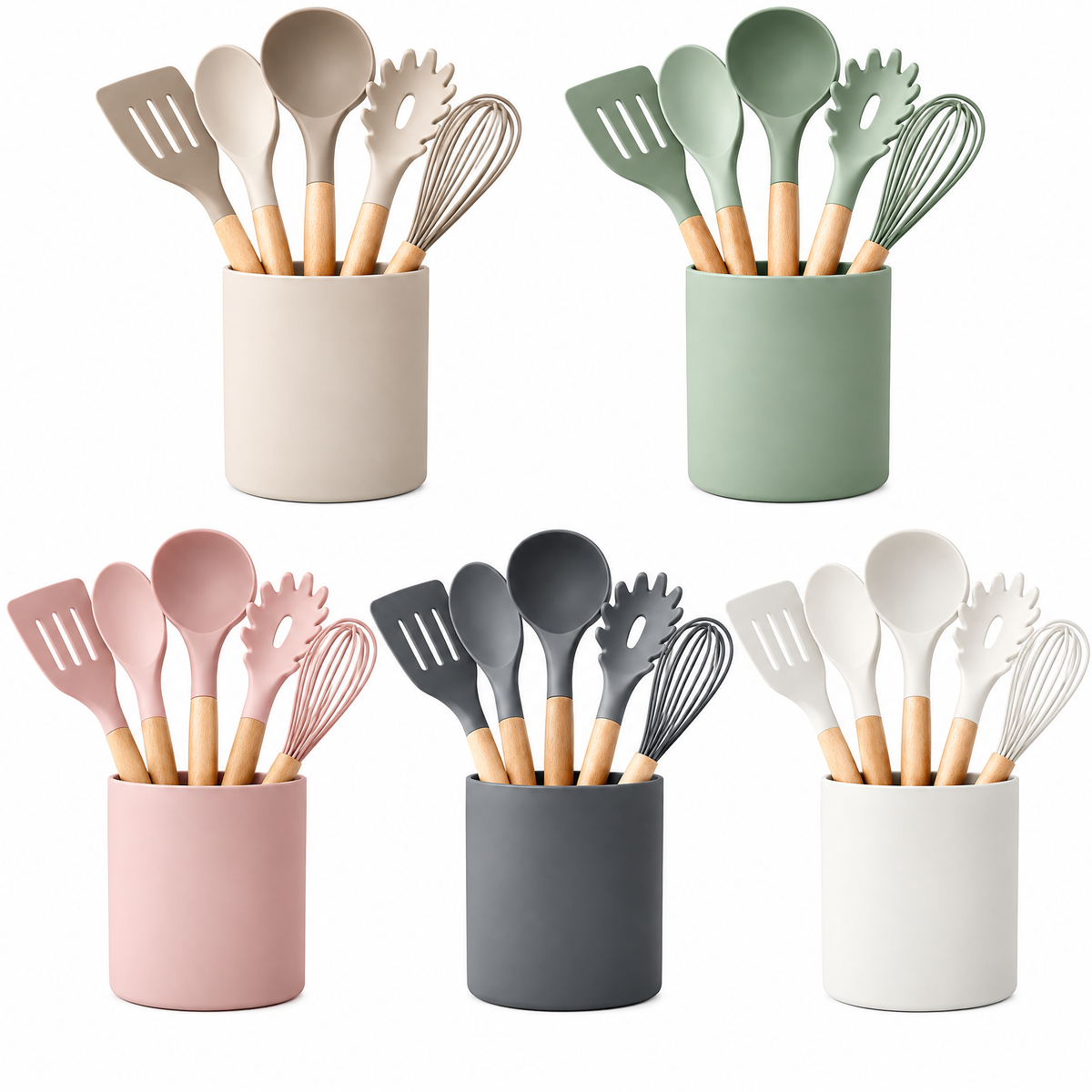 zexqunor™ Modern Kitchen Utensil Holder Set