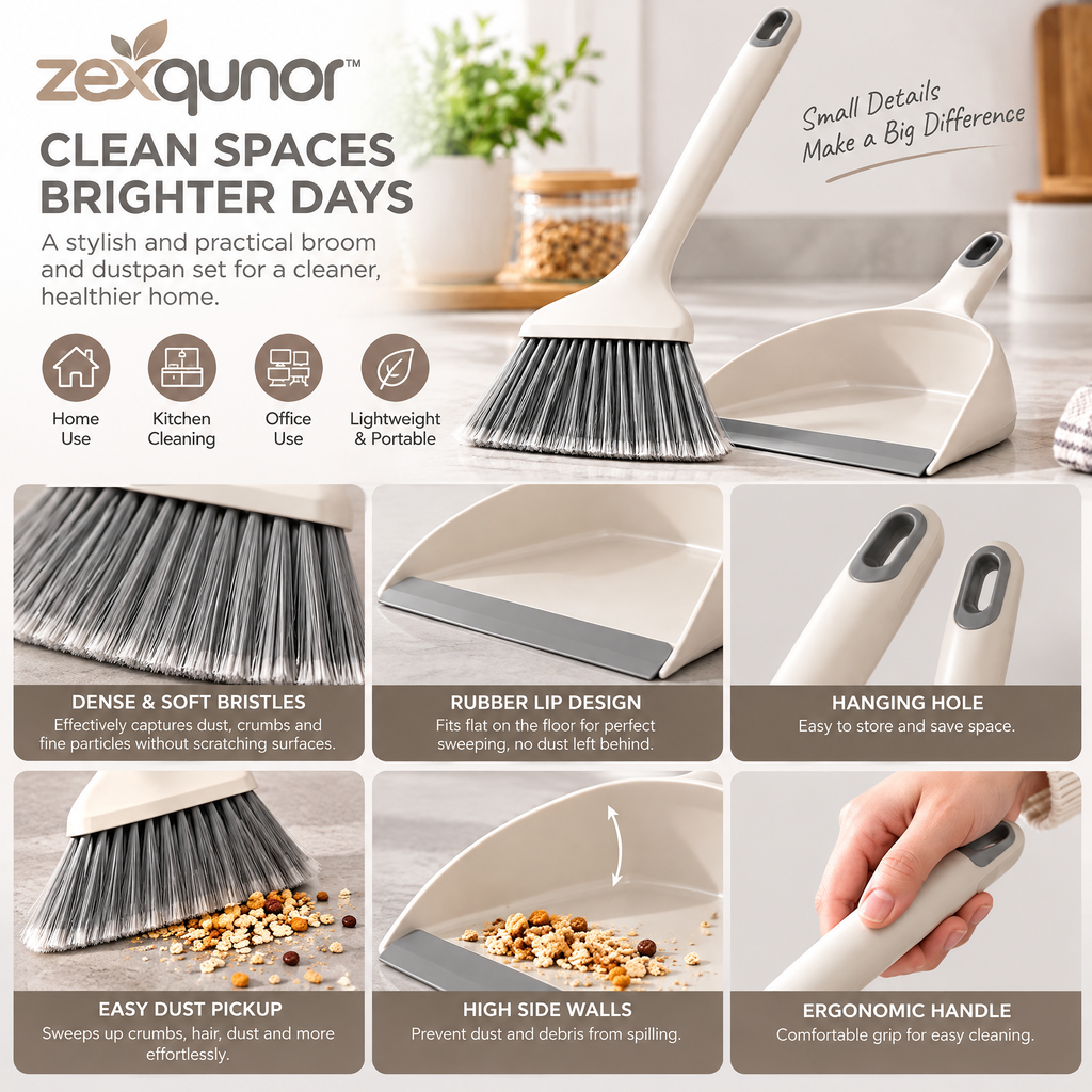 zexqunor™ Countertop Brush & Dustpan Set