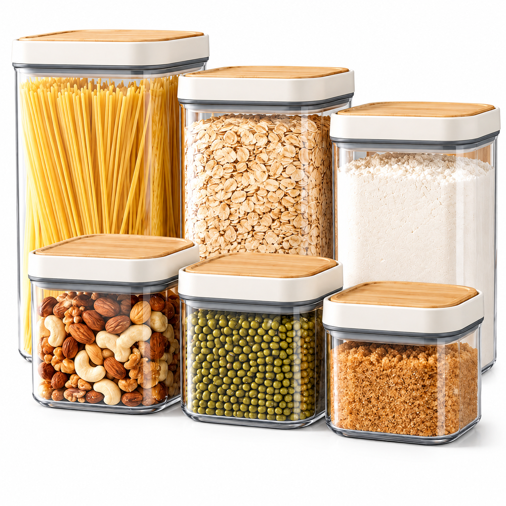 zexqunor™ Bamboo Lid Food Storage Container Set