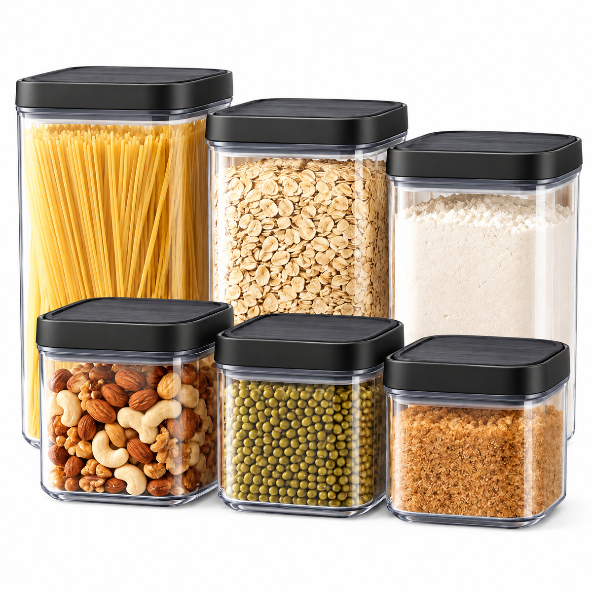 zexqunor™ Bamboo Lid Food Storage Container Set