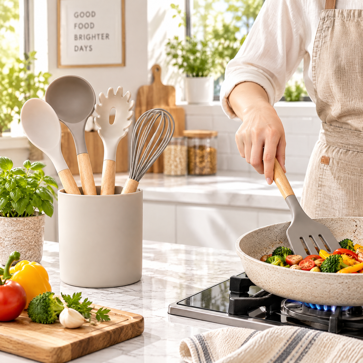 zexqunor™ Modern Kitchen Utensil Holder Set
