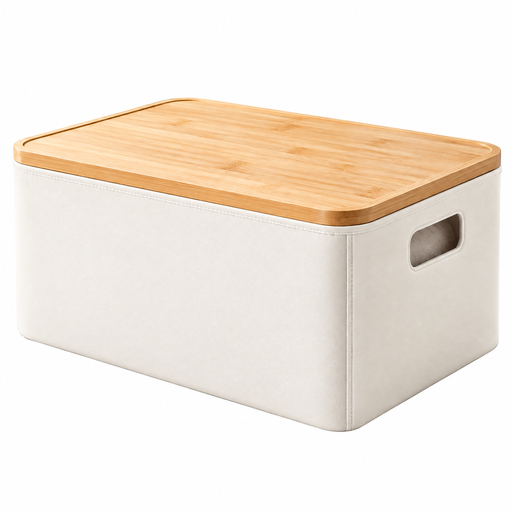 zexqunor™ Bamboo Lid Storage Box