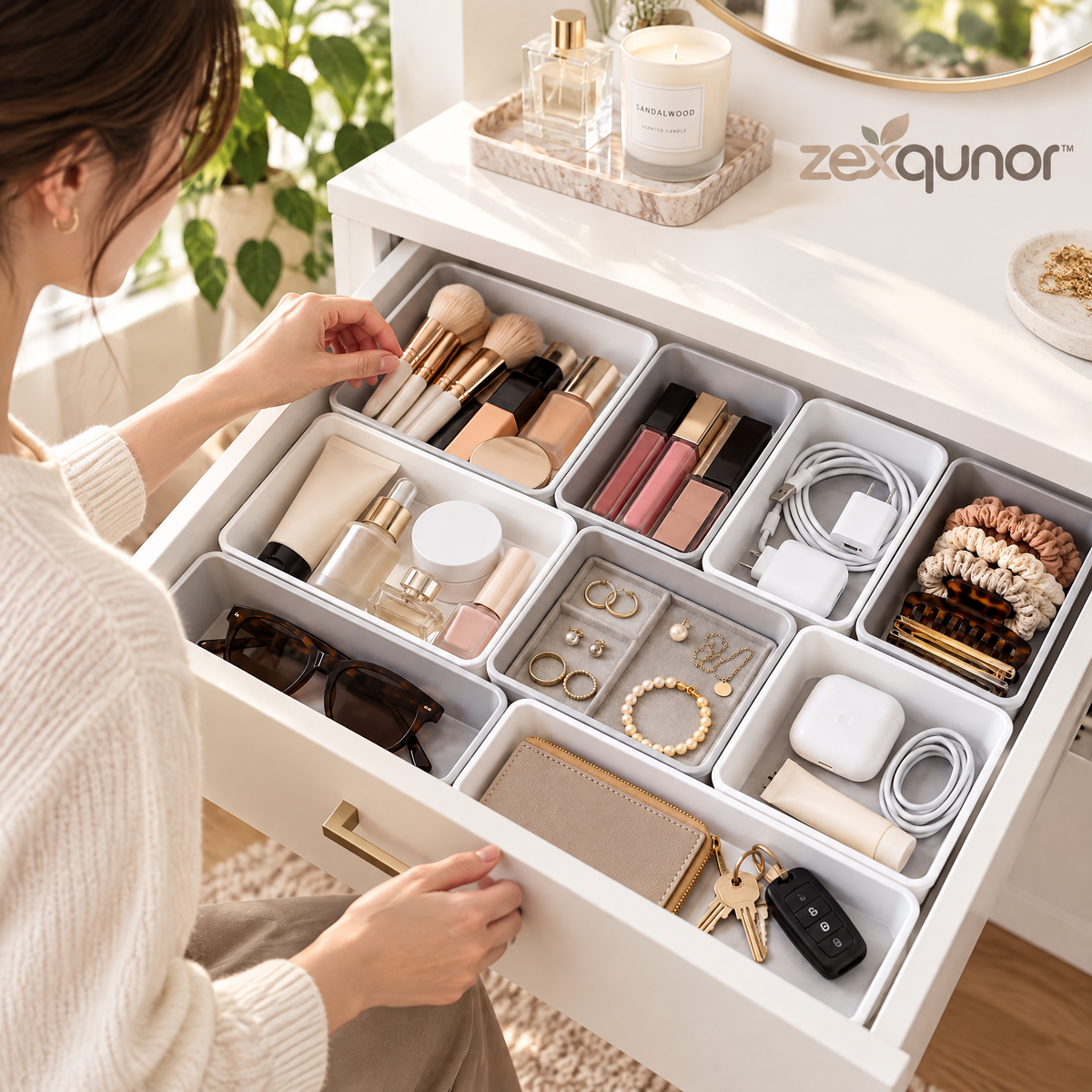zexqunor™ Modular Drawer Organizer Set